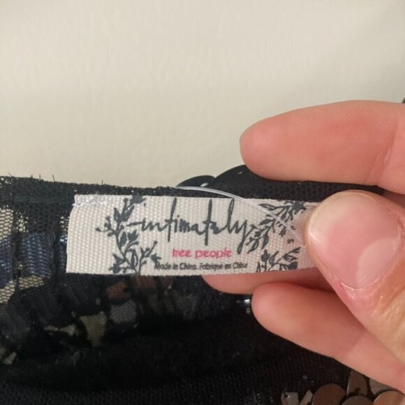 NWT Intimately Free People Main Character Bodysuit Silver Sequence Sz S - Picture 7 of 9